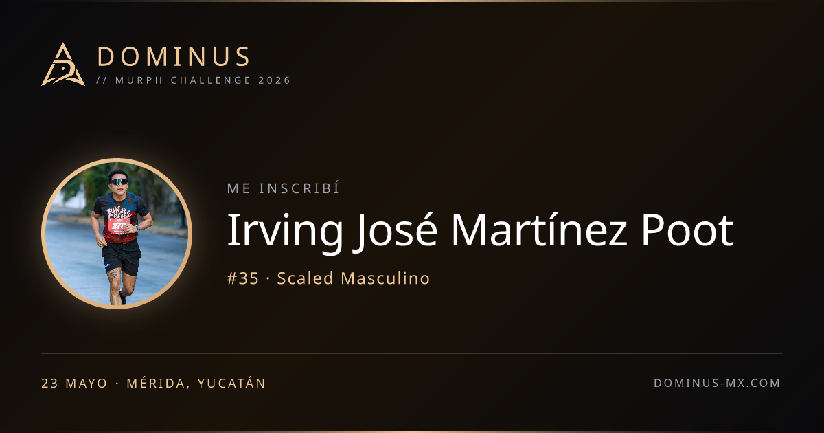 Share card de Irving José Martínez Poot