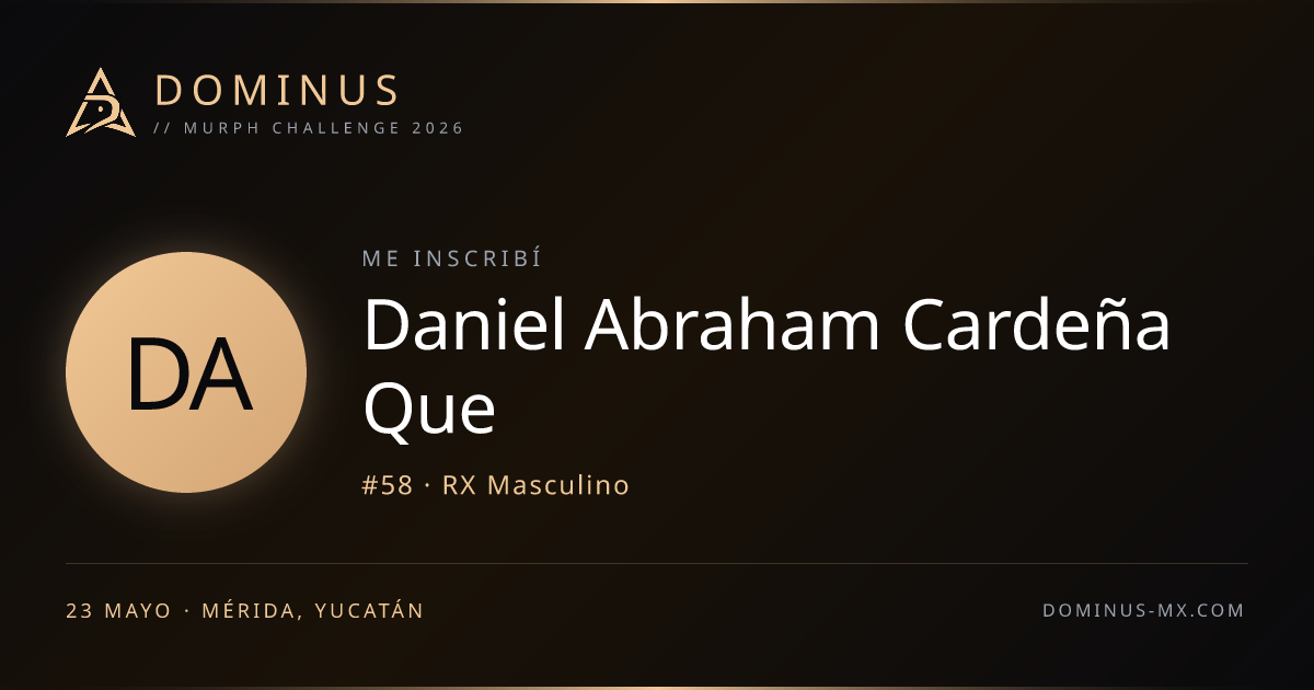 Share card de Daniel Abraham Cardeña Que